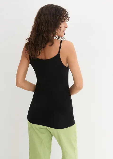 Linne med smala axelband, av bomull (3-pack), bonprix