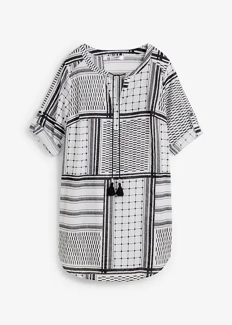 Lång tunika i ren bomull, bonprix