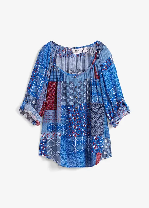 Blustunika, krinklad, långärmad, bonprix