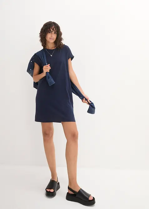 Jerseykl&auml;nning i ekologisk bomull, bonprix