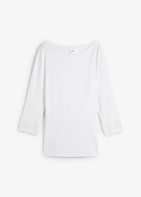 Långärmad topp i ren ekologisk bomull, bonprix