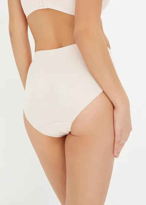 Formande trosa med broderi (2-pack), bonprix