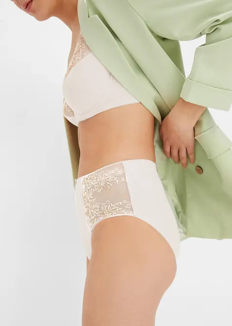 Formande trosa med broderi (2-pack), bonprix