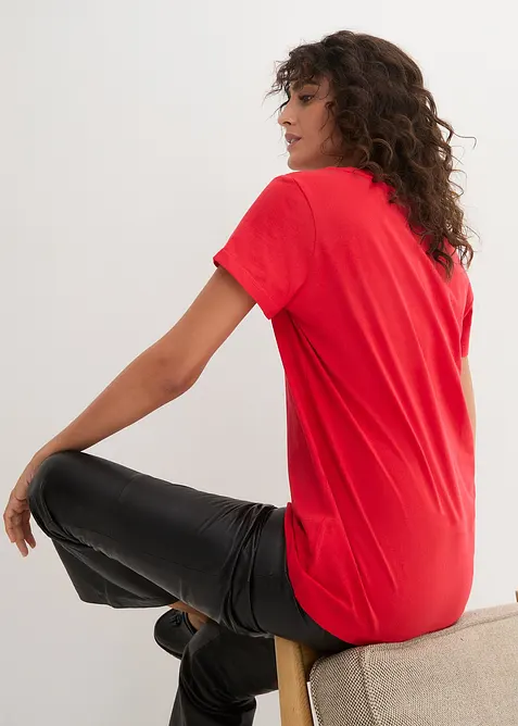 T-shirt med rund halsringning (5-pack), kort&auml;rmad, bonprix