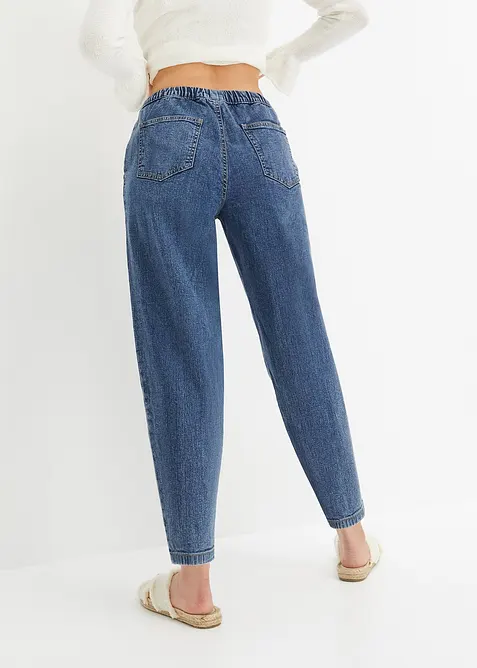 Barrel Jeans Mid Waist, med bekväm midja, bonprix