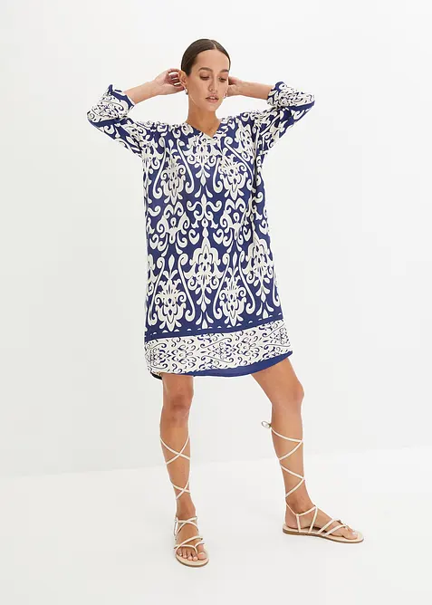 Tunikaklänning i följsam viskos, bonprix