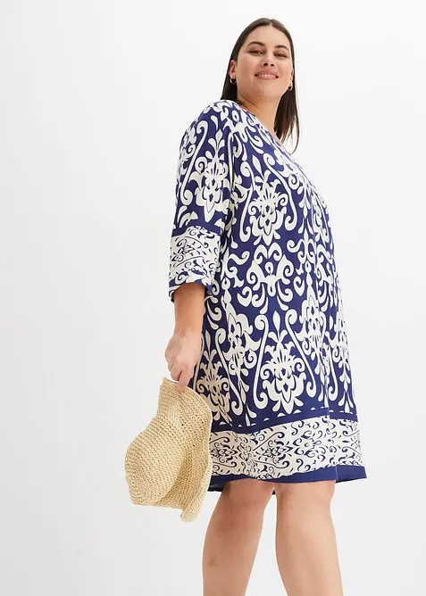 Tunikaklänning i följsam viskos, bonprix