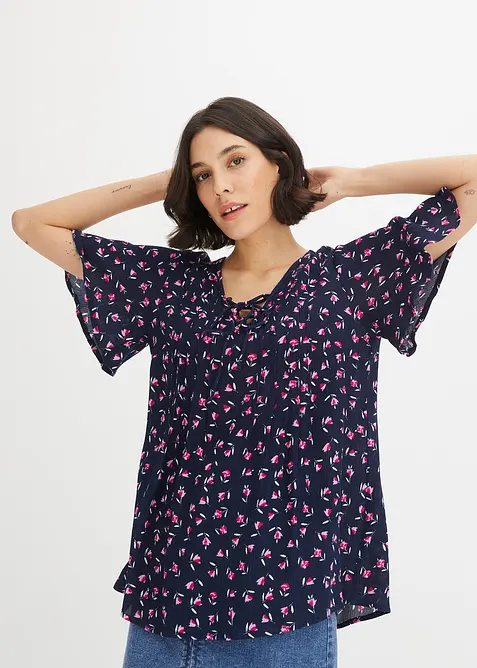 Tunika av h&aring;llbar viskos, bonprix