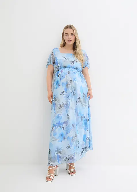 Mammaklänning i maxilängd av utsökt mesh, bonprix