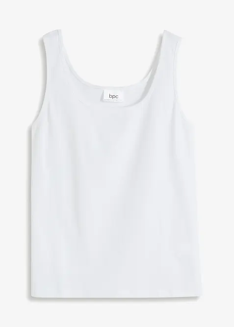 Ribbstickat bomullslinne, bonprix