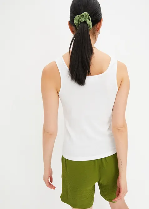 Ribbstickat bomullslinne, bonprix