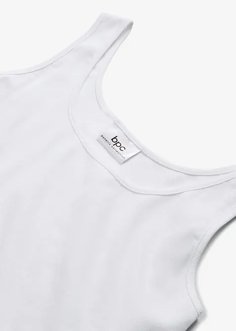 Ribbstickat bomullslinne, bonprix