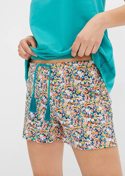 Kort pyjamas med spetsband, bonprix