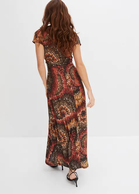 M&ouml;nstrad jerseykl&auml;nning i maxil&auml;ngd, bonprix