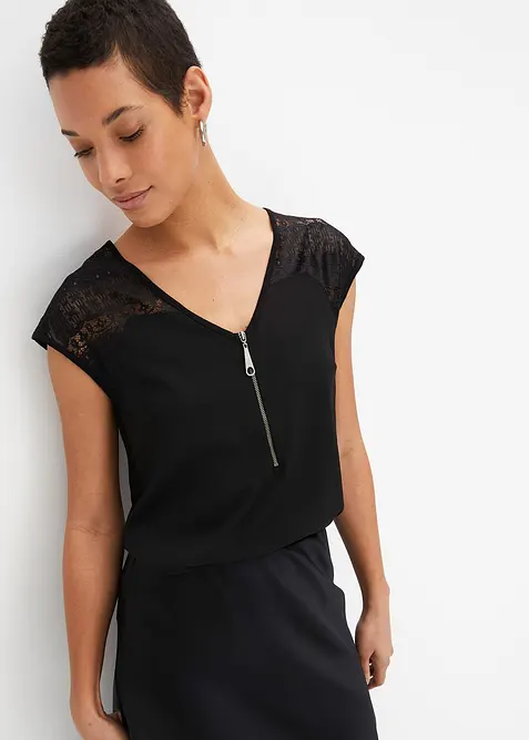 Topp med spetsinfällning, bonprix