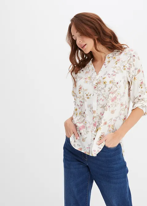 Blus av ren viskos, bonprix