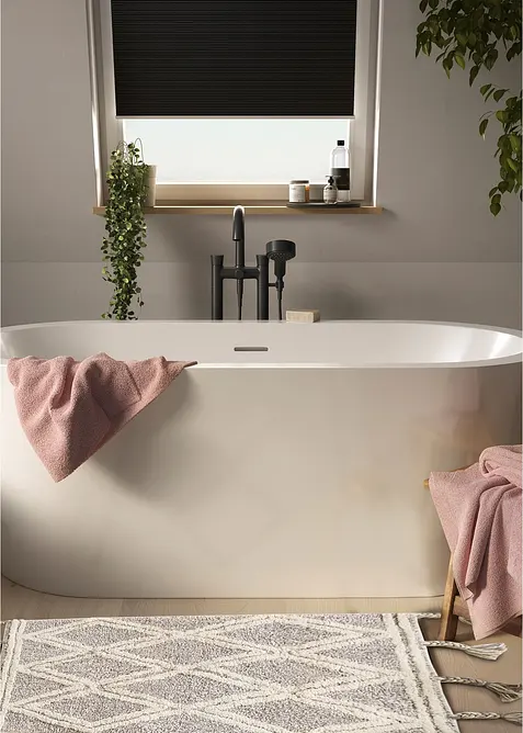 Badrumsmatta med dekorativa fransar, bonprix