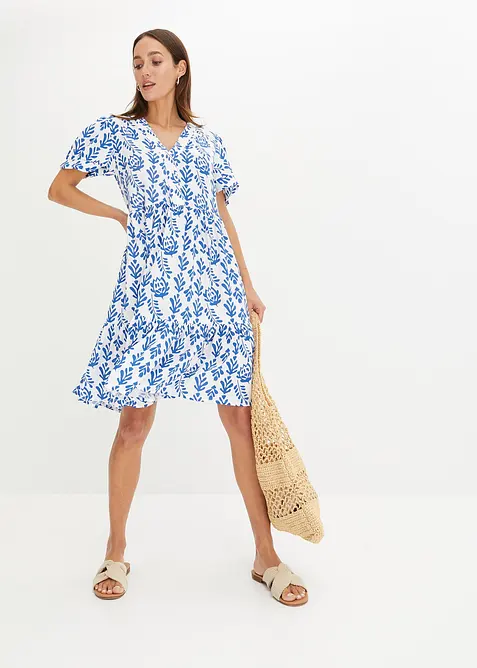 Tunikaklänning av ren viskos, bonprix