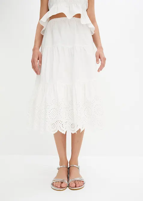 V&aring;dkjol med h&aring;lbroderi, bonprix