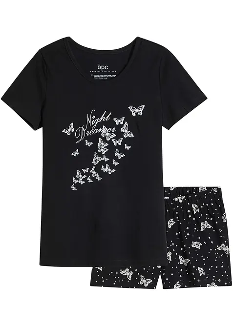 Kort pyjamas i bomull, bonprix
