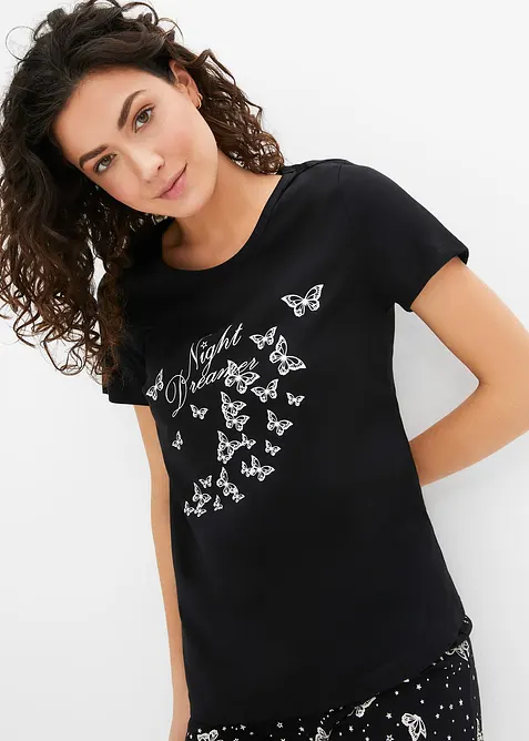 Kort pyjamas i bomull, bonprix