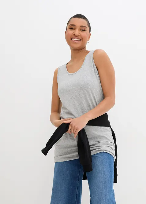 Långt linne (2-pack), bonprix