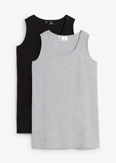 Långt linne (2-pack), bonprix