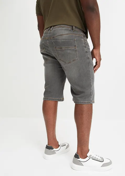 Stretchiga jeansshorts med bekv&auml;mt snitt, Regular Fit, bonprix