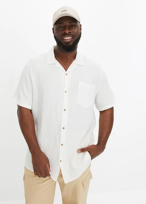 Kortärmad muslinskjorta, bonprix