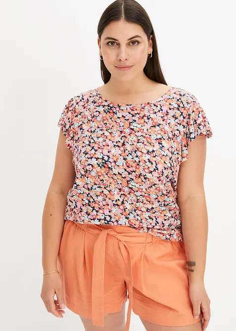 Topp med volang&auml;rmar, bonprix