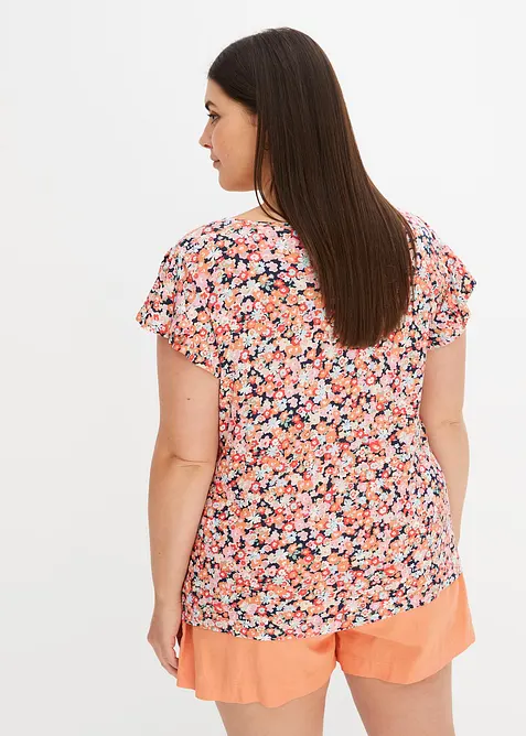 Topp med volang&auml;rmar, bonprix