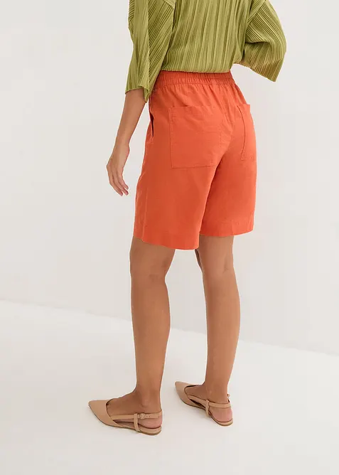 Shorts av lin- och viskosmix, bonprix