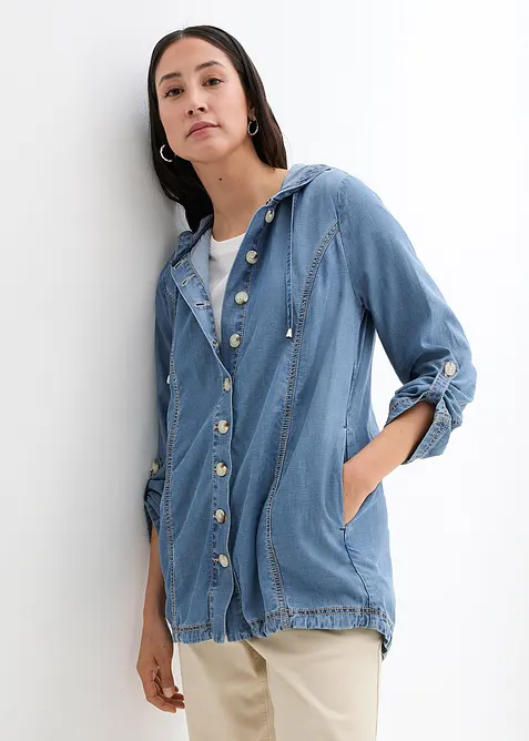 Skjortjacka med svalkande linne, bonprix