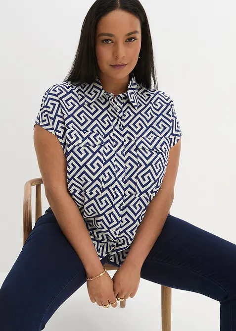 Blus av viskos med vackert fall, bonprix