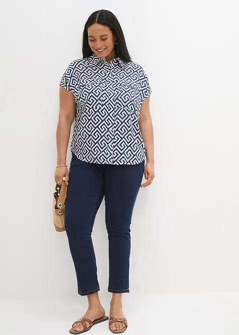 Blus av viskos med vackert fall, bonprix