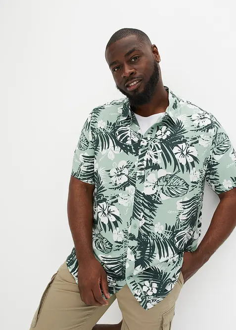 Kort&auml;rmad viskosskjorta, bonprix