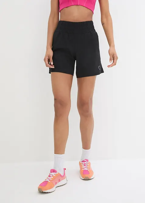 Funktionsshorts med smocklinning, snabbtorkande, bonprix
