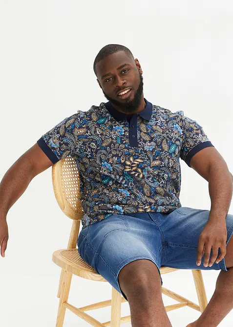 Pikétröja i ekologisk bomull, kortärmad, bonprix