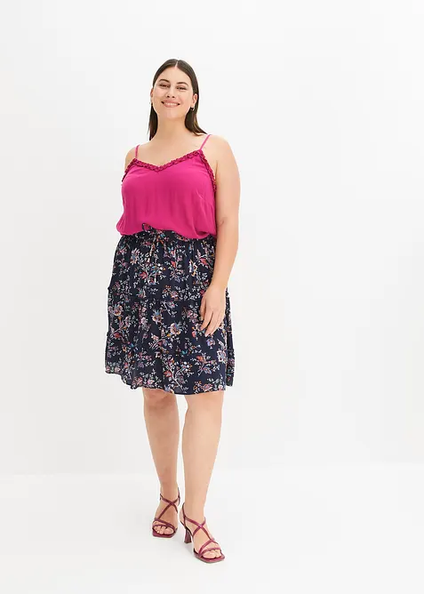 Minikjol i följsam viskos, bonprix