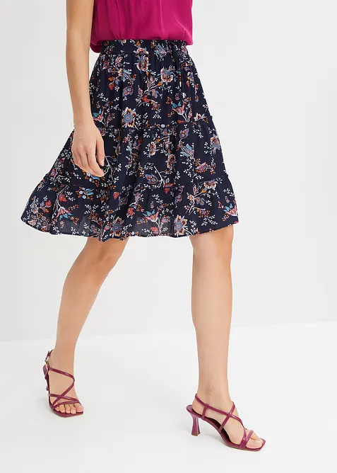 Minikjol i följsam viskos, bonprix