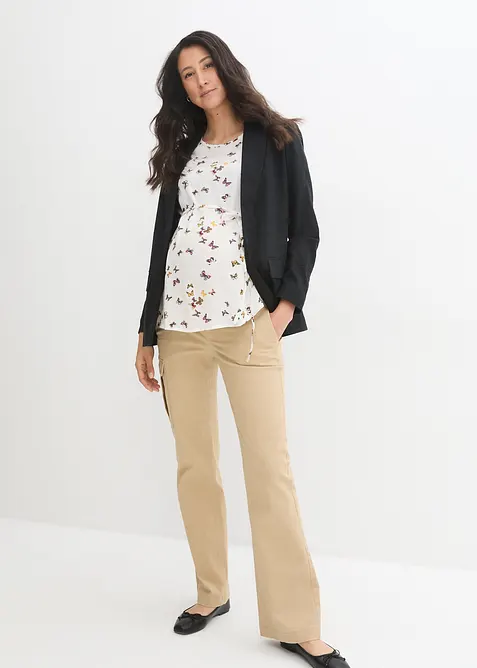 Mammablus med knytband, av viskos, bonprix