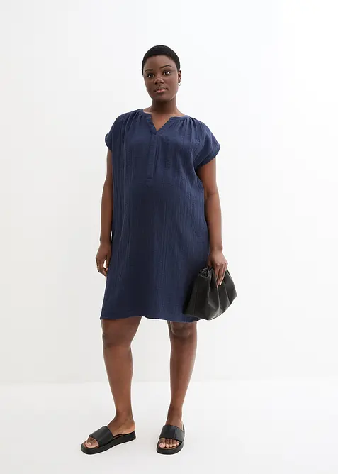 Mamma-/amningsklänning i bomullsmuslin, bonprix