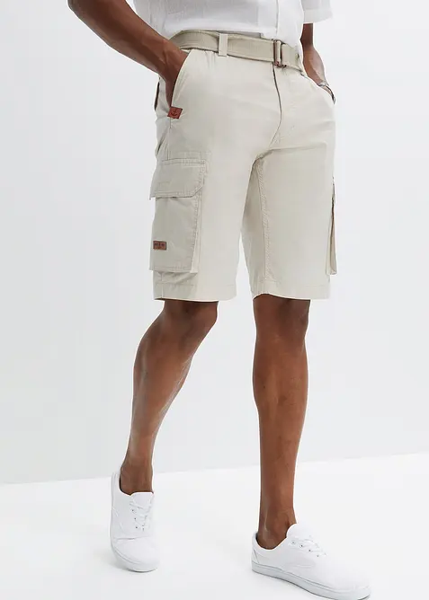 Cargoshorts med res&aring;rmidja och sk&auml;rp, Regular Fit, bonprix