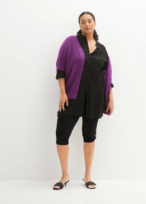 Caprileggings med knapp i ekologisk bomull, bonprix