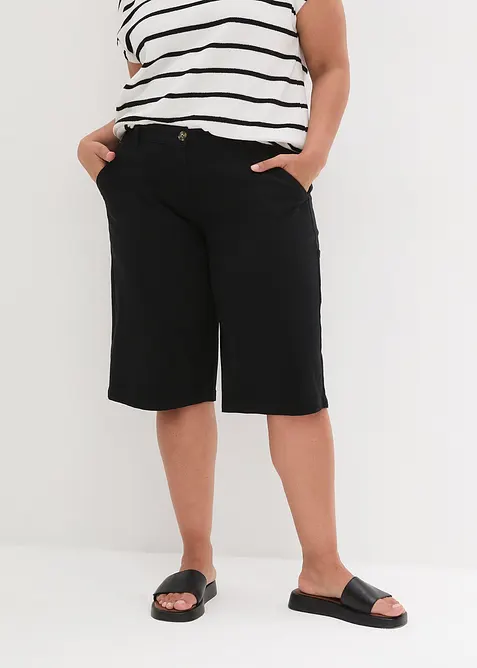 Knälånga bermudas med utility-detaljer, bonprix