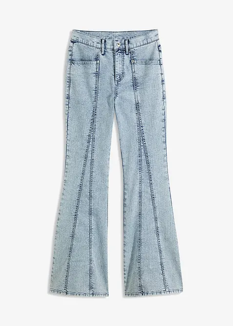Utsvängda jeans, High Waist, bonprix
