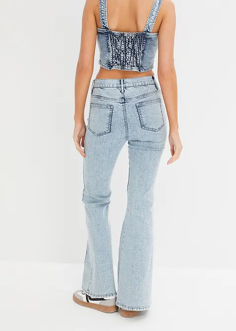 Utsvängda jeans, High Waist, bonprix