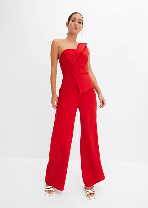 Jumpsuit i kräpp med struktur, bonprix