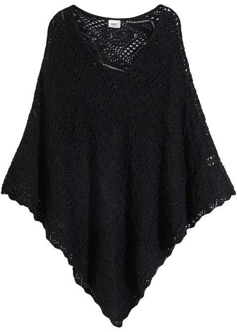 Poncho med virkad look, bonprix