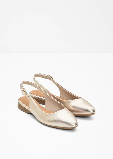 Ballerinaskor med slingback och bekv&auml;m vidd fr&aring;n Jana, Jana